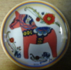 Red Dala Horse Plate Magnet - More Details
